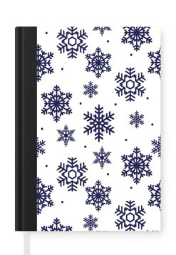 Carnet - Cahier - Flocon De Neige - Hiver - Motif - Carnet - Format A5 - Bloc-notes - Noël - Cadeau - Cadeau De Noël Pour Hommes, Femmes Et Enfants