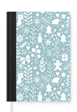 Carnet - Cahier - Hiver - Neige - Motifs - Wit - Carnet - Format A5 - Bloc-notes - Noël - Cadeau - Cadeau De Noël Homme, Femme Et Enfant