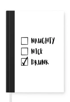 Carnet - Carnet - Père Noël - Proverbes - Coquine Ivre - Citations - Noël - Carnet - Format A5 - Bloc-notes - Noël - Cadeau - Cadeau De Noël Homme, Femme Et Enfant