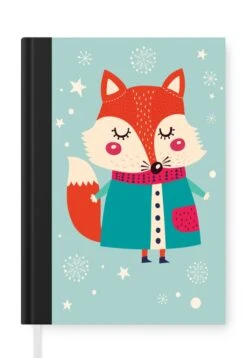 Carnet - Cahier - Renard - Neige - Noël - Hiver - Froid - Carnet - Format A5 - Bloc-notes - Noël - Cadeau - Cadeau De Noël Pour Hommes, Femmes Et Enfants