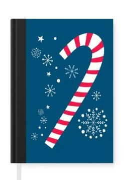 Carnet - Cahier - Canne En Bonbon - Flocon De Neige - Noël - Neige - Carnet - Format A5 - Bloc-notes - Noël - Cadeau - Cadeau De Noël Pour Hommes, Femmes Et Enfants