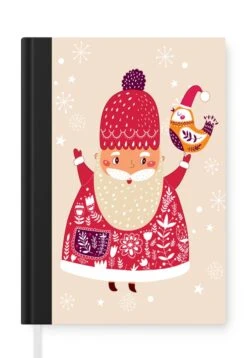 Carnet - Carnet - Noël - Vogel - Neige - Père Noël - Hiver - Carnet - Format A5 - Bloc-notes - Noël - Cadeau - Cadeau De Noël Pour Hommes, Femmes Et Enfants