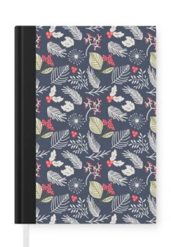 Carnet - Cahier - Plantes - Baie - Hiver - Motif - Carnet - Format A5 - Bloc-notes - Noël - Cadeau - Cadeau De Noël Pour Hommes, Femmes Et Enfants