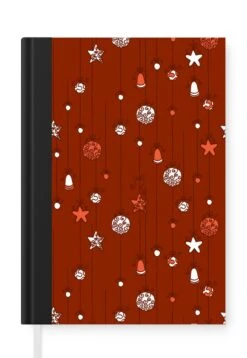 Carnet - Cahier - Motifs - Étoiles - Boules De Noël - Carnet - Format A5 - Bloc-notes - Noël - Cadeau - Cadeau De Noël Homme, Femme Et Enfant