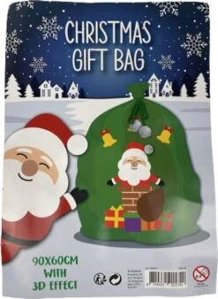 Sac Cadeau Père Noël - Vert - Feutre - 90 X 60 Cm - Noël - Maintenant Aussi Avec Effet 3D - A Partir De 3 Ans -Decoris Boutique 878x1200 1