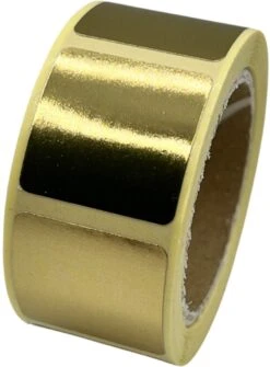 Autocollant D'étanchéité Doré - 250 Pièces - Carré 25x25mm - Brillant - Métallisé - Sceau D'étanchéité - étiquette D'étanchéité - Emballage Chic - Cadeau - Cadeau - Carte De Mariage - Faire-part De Naissance - Noël