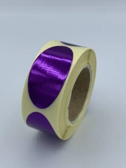 Autocollant D'étanchéité Violet - 250 Pièces - Ovale 25x50mm - Haute Brillance - Métallique - Sceau D'étanchéité - étiquette D'étanchéité - Emballage Chic - Cadeau - Cadeau - Carte De Mariage - Faire-part De Naissance - Noël