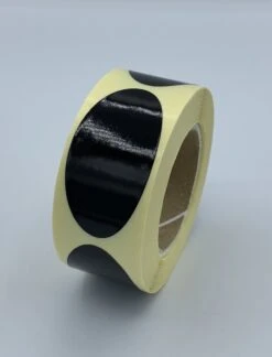 Autocollant De Scellement Noir - 250 Pièces - Ovale 25x50mm - Brillant - Métallisé - Sceau De Scellement - étiquette De Scellement - Emballage Chic - Cadeau - Cadeau - Carte De Mariage - Faire-part De Naissance - Noël