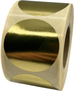 Autocollant De Fermeture Doré - 250 Pièces - XL - Rond 47mm - Brillant - Doré - Sceau à Sceller - étiquette à Sceller - Emballage Chic - Cadeau - Cadeau - Faire-part De Mariage - Faire-part De Naissance - Noël